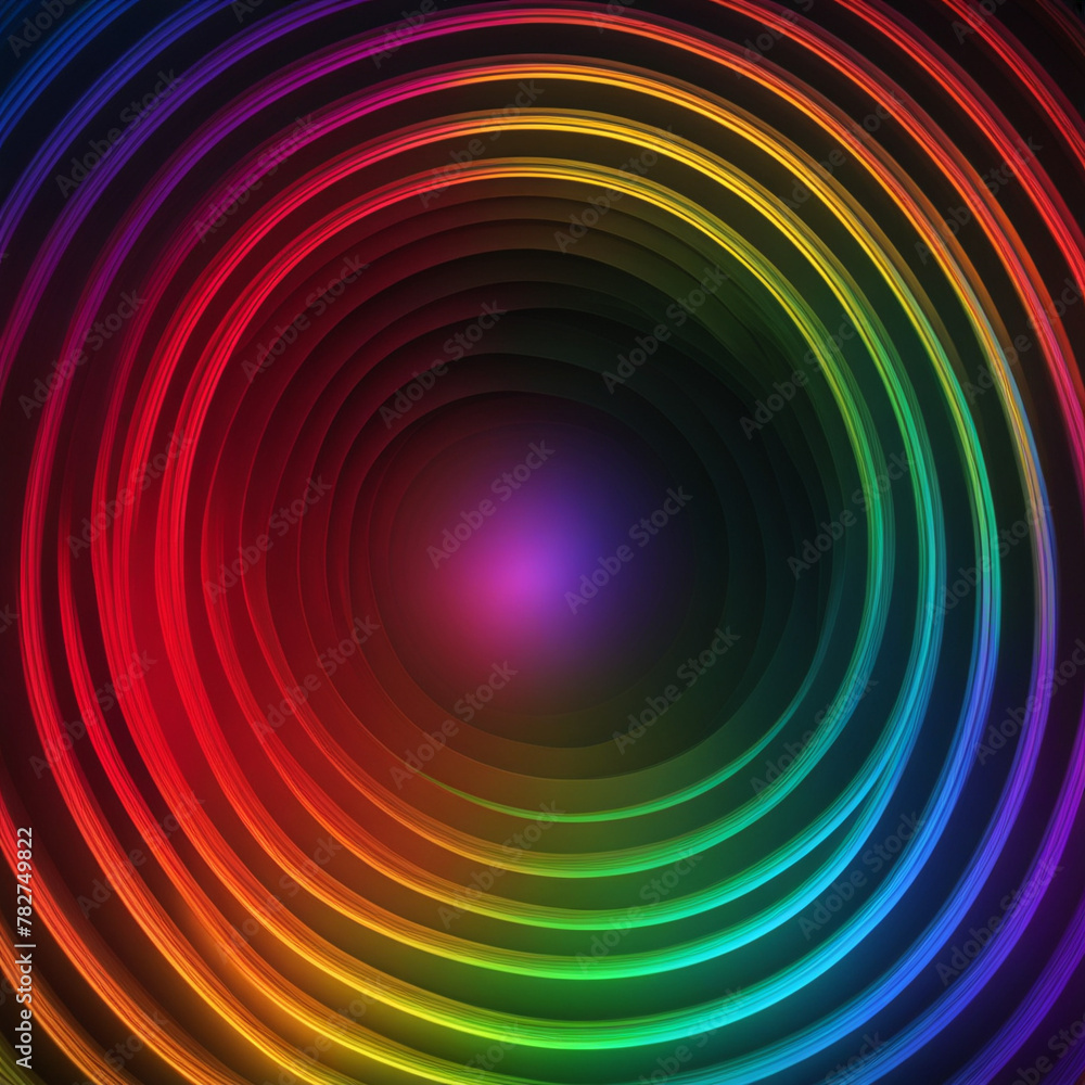 Poster stylish rainbow background and texture. abstract rainbow curved lines waves on multi colored distort