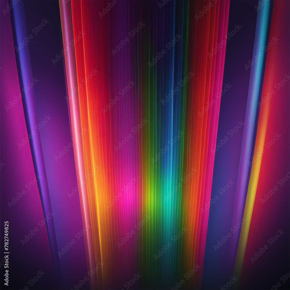 Poster stylish rainbow background and texture. abstract rainbow curved lines waves on multi colored distort