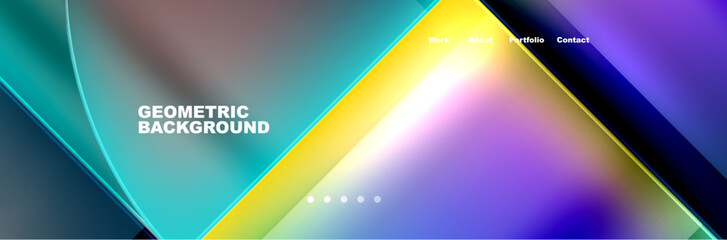 Trendy Simple Round Triangle and Circle with Gradients Abstract Background. Vector Illustration For Wallpaper, Banner, Background, Card, Book Illustration, landing page