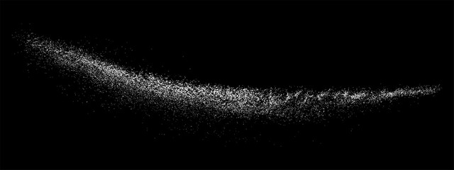White texture on black background. Light pattern textured. Abstract grain noise. Water realistic effect. Illustration, EPS 10.	 - 782751464