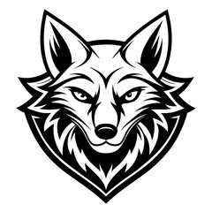wolf mascot,wolf silhouette,vector,icon,svg,characters,Holiday t shirt,black wolf face drawn trendy logo Vector illustration,wolf on a white background,eps,png