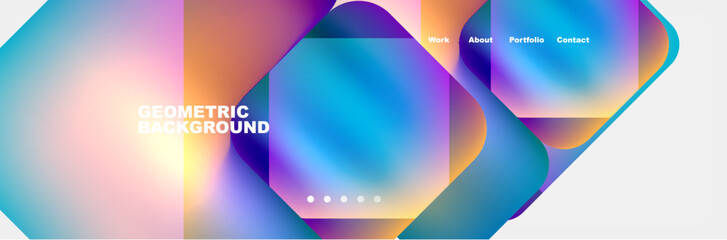 Square internet web page design template. Vector Illustration For Wallpaper, Banner, Background, Card, Book Illustration, landing page