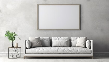 Modern inviting Art Living Room  Mockup,  living room interior poster frame mockup