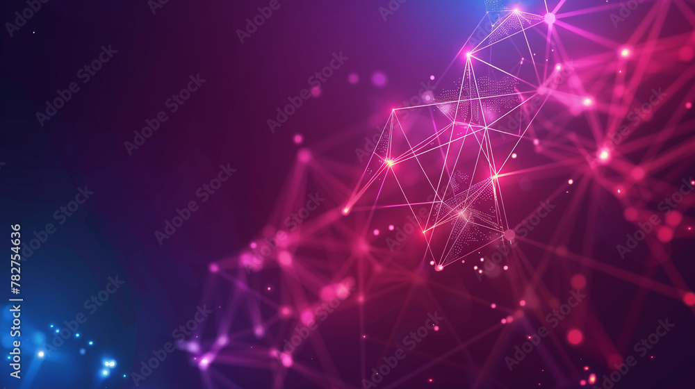 Poster a brain is shown in a purple and blue background with a lot of lines. the brain is surrounded by a l