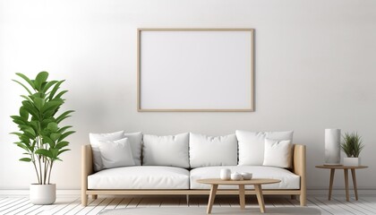 Modern inviting Art Living Room  Mockup,  living room interior poster frame mockup