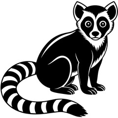 Lemur head mascot,Lemur silhouette,vector,icon,svg,characters,Holiday t shirt,black Lemur face drawn trendy logo Vector illustration,Lemur on a white background,eps,png