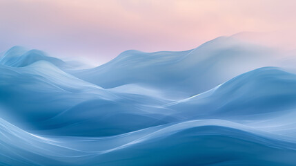A tranquil and soothing abstract background with gentle blue waves that evoke a sense of calm and serenity - obrazy, fototapety, plakaty
