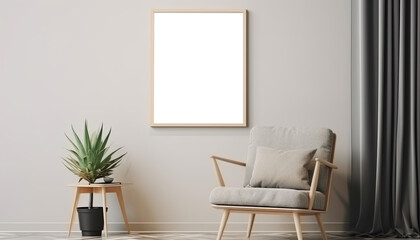 Modern inviting Art Living Room  Mockup,  living room interior poster frame mockup