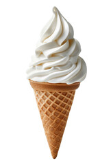 Ice cream cone isolated on transparent background
