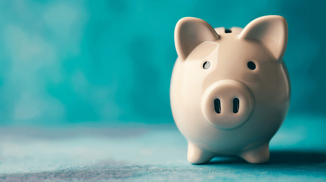 A soft-focus image of a piggy bank with a gentle bokeh background, representing financial goals and dreams