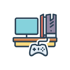 Color illustration icon  for pc game
