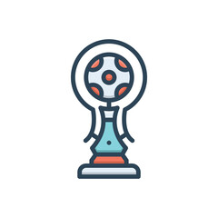 Fototapeta premium Color illustration icon for championship