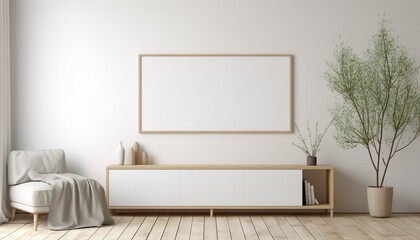 Modern inviting Art Living Room  Mockup,  living room interior poster frame mockup