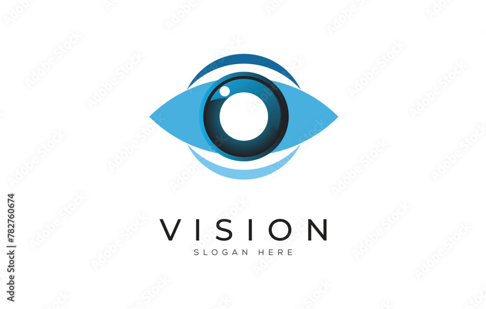 Wall mural Modern eye logo vector design template. Eye icon creative logo vision design concept.