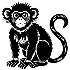 Monkey head mascot,Monkey silhouette,vector,icon,svg,characters,Holiday t shirt,black Monkey face drawn trendy logo Vector illustration,Monkey on a white background,eps,png