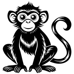 Monkey head mascot,Monkey silhouette,vector,icon,svg,characters,Holiday t shirt,black Monkey face drawn trendy logo Vector illustration,Monkey on a white background,eps,png