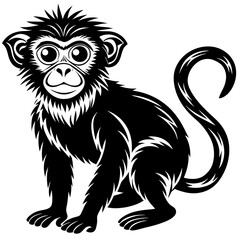 Monkey head mascot,Monkey silhouette,vector,icon,svg,characters,Holiday t shirt,black Monkey face drawn trendy logo Vector illustration,Monkey on a white background,eps,png
