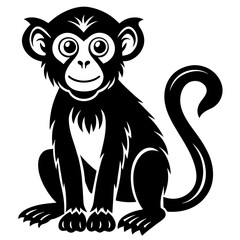 Monkey head mascot,Monkey silhouette,vector,icon,svg,characters,Holiday t shirt,black Monkey face drawn trendy logo Vector illustration,Monkey on a white background,eps,png