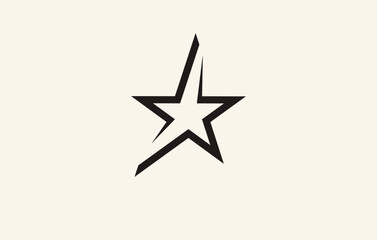 Star shape black logo vector icon design template. Symbol star design concept. 