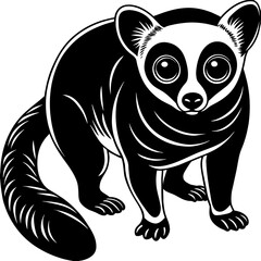slow loris head mascot,slow loris silhouette,vector,icon,svg,characters,Holiday t shirt,black slow loris face drawn trendy logo Vector illustration,slow loris on a white background,eps,png