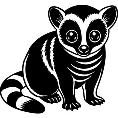 slow loris head mascot,slow loris silhouette,vector,icon,svg,characters,Holiday t shirt,black slow loris face drawn trendy logo Vector illustration,slow loris on a white background,eps,png