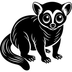 slow loris head mascot,slow loris silhouette,vector,icon,svg,characters,Holiday t shirt,black slow loris face drawn trendy logo Vector illustration,slow loris on a white background,eps,png