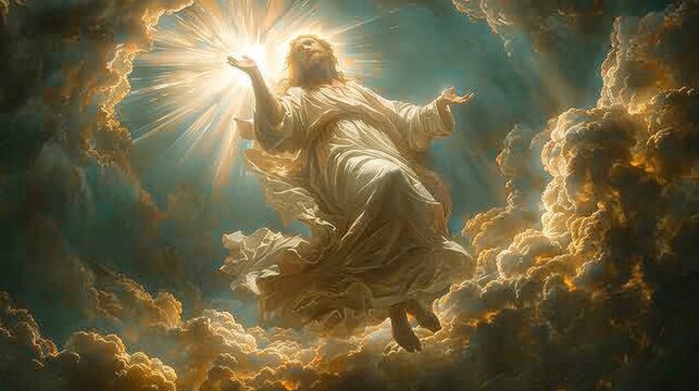 Jesus christ risen. Holy week. Ascension of Jesus. Ascension de Cristo. Faith Growth 