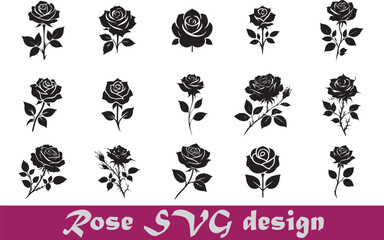 Beautiful Rose svg vector design