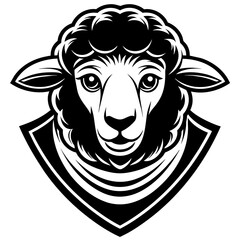 sheep head mascot,sheep silhouette,vector,icon,svg,characters,Holiday t shirt,black sheep drawn trendy logo Vector illustration,sheep on a white background,eps,png