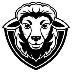sheep head mascot,sheep silhouette,vector,icon,svg,characters,Holiday t shirt,black sheep drawn trendy logo Vector illustration,sheep on a white background,eps,png