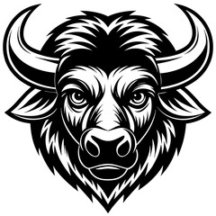 bull head mascot,bull silhouette,vector,icon,svg,characters,Holiday t shirt,black bull drawn trendy logo Vector illustration,bull on a white background,eps,png