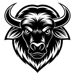 bull head mascot,bull silhouette,vector,icon,svg,characters,Holiday t shirt,black bull drawn trendy logo Vector illustration,bull on a white background,eps,png