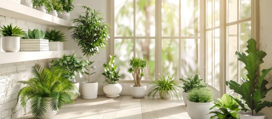 Add greenery or potted plants to bring in a touch of nature and freshness.  - obrazy, fototapety, plakaty
