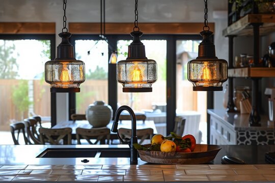 Pendant lights with a Spanish flair.--ar 16:7