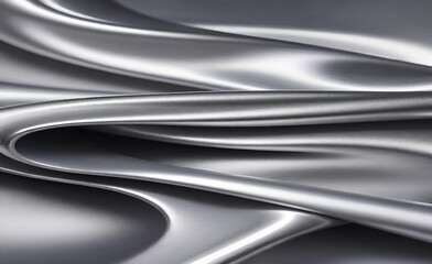 Obraz premium Silberfolienhintergrund, glänzende Vektorstahl-Gradientenvorlage und Metallic für Chromrand. Abstrakter silberner metallischer Hintergrund. Abstrakter grauer, heller Hintergrund.