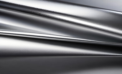 Fototapeta premium Silberfolienhintergrund, glänzende Vektorstahl-Gradientenvorlage und Metallic für Chromrand. Abstrakter silberner metallischer Hintergrund. Abstrakter grauer, heller Hintergrund.