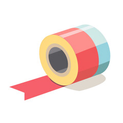 Colored Tape Roll  isolated on a transparent background, clipart, graphic resource
