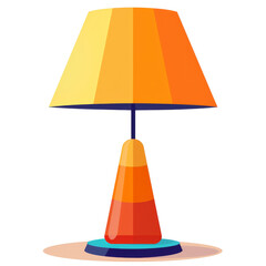 Lamp on Top of Table isolated on a transparent background, clipart, graphic resource