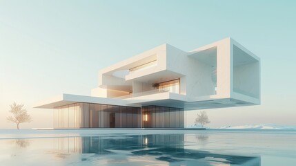 3d rendering of abstract building
