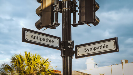 Signposts the direct way to sympathy versus antipathy