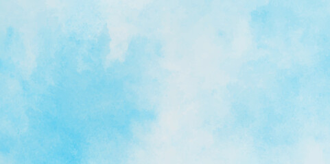 blue watercolor abstract sky blue background, soft cloudy watercolor abstract painting background,  gradient light sky blue shades grunge cloudy watercolor background on white paper texture. - obrazy, fototapety, plakaty