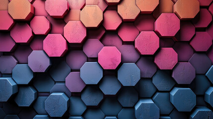 Abstract geometrical background with hexagons