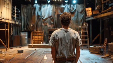modern man who builds theatrical sets