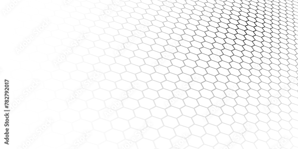 Poster abstract background consisting of hexagonal shapes with vanishing effect and transparency. dimension