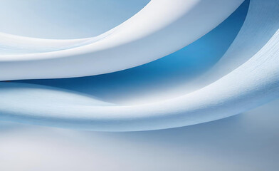 白と青の曲線形状の背景を抽象化します。滑らかでクリーンな微妙な質感の創造的なデザイン。モダンな明るい色のグラフィック要素。ポスター、パンフレット、プレゼンテーション、ウェブサイト、チラシに適しています