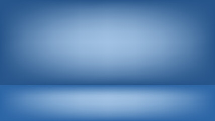 Abstract blue gradient studio room background, displays for present product