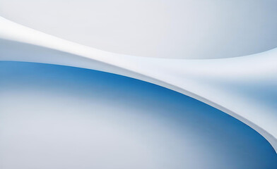白と青の曲線形状の背景を抽象化します。滑らかでクリーンな微妙な質感の創造的なデザイン。モダンな明るい色のグラフィック要素。ポスター、パンフレット、プレゼンテーション、ウェブサイト、チラシに適しています