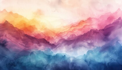 Embrace the fluidity and transparency of watercolor techniques, offering soft and dreamy visuals with delicate washes and blends - obrazy, fototapety, plakaty