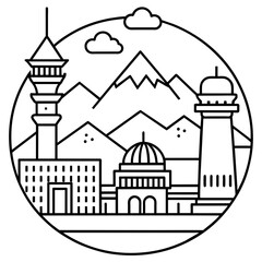 taj mahal vector illustration