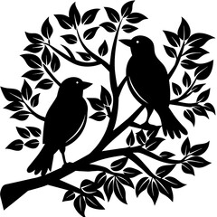 birds on tree